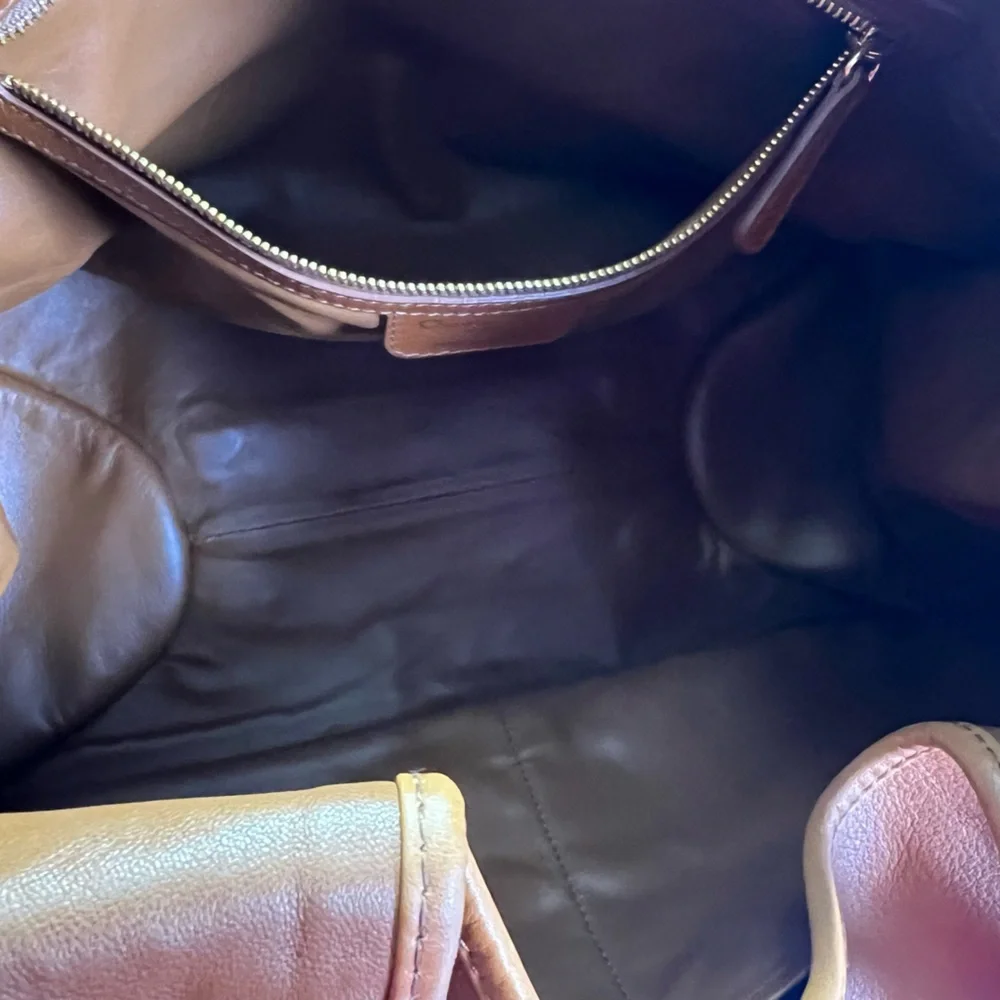 Christian Dior 61  Caramel Color Hobo with 2 Charms